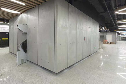 上海地铁水泥装璜板保洁项目3